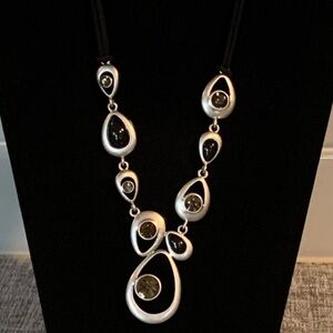 LIA SOPHIA Night Moves Teardrop Crystal Pendant Necklace